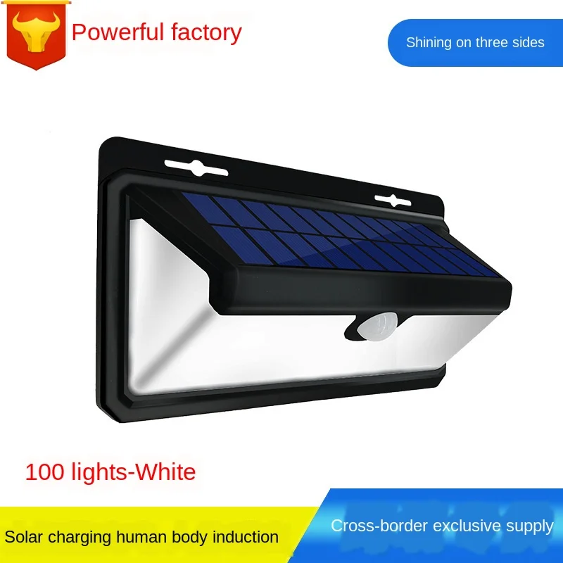 Three-sided Luminous Solar Wall Lamp Highlights High-power 100LED Solar Induction Light Outdoor Waterproof Courtyard Wall Lamp
Three-sided Luminous Solar Wall Lamp Highlights High-power 100LED Solar Induction Light Outdoor Waterproof Courtyard Wall Lamp