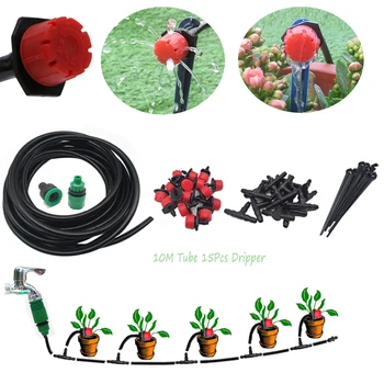 F417 Automatic Watering Kit 10M 4/7“ Hose Micro Drip Garden Irrigation Misting Cooling System with 15PCS Adjustable Dripper
F417 Automatic Watering Kit 10M 4/7“ Hose Micro Drip Garden Irrigation Misting Cooling System with 15PCS Adjustable Dripper