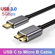 USB C to Micro B Cable USB 3.0 Type C 5Gbps Data Connector Adapter For Hard Drive Smartphone PC Type C Charger Camera Disk Cord
USB C to Micro B Cable USB 3.0 Type C 5Gbps Data Connector Adapter For Hard Drive Smartphone PC Type C Charger Camera Disk Cord
