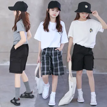 Teenage Girls Clothing Set Summer Gray T shirt Shorts Sport Sets Tracksuit 2pcs School Girls Clothes Children Outfits 10 12 Year
Teenage Girls Clothing Set Summer Gray T shirt Shorts Sport Sets Tracksuit 2pcs School Girls Clothes Children Outfits 10 12 Year