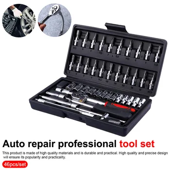 46pcs Combination Tool Wrench Set Car Repair Tool Sets Batch Head Ratchet Pawl Socket Spanner Screwdriver Socket Set
46pcs Combination Tool Wrench Set Car Repair Tool Sets Batch Head Ratchet Pawl Socket Spanner Screwdriver Socket Set