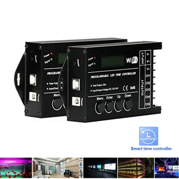 WIFi Time programable RGB LED Controller DC12V/24V 5Channel Total Output 20A Common Anode Programmable for Led Strip
WIFi Time programable RGB LED Controller DC12V/24V 5Channel Total Output 20A Common Anode Programmable for Led Strip