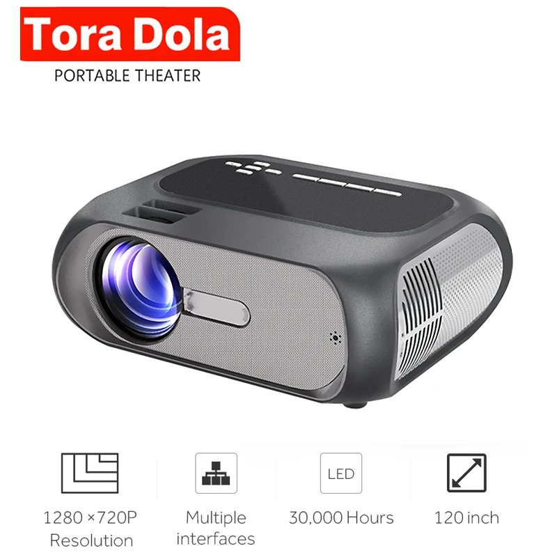 Tora Dola T7 mini LED Projector HD projector 1280x720P Support Full HD ( Optional Android 10.0 Set ) Home cinema For PS5 Xbox
Tora Dola T7 mini LED Projector HD projector 1280x720P Support Full HD ( Optional Android 10.0 Set ) Home cinema For PS5 Xbox