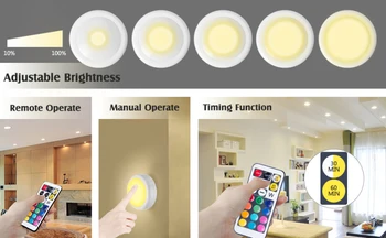 3/6 Packs LED Puck Lights With Remote Control Led Under Cabinet Lighting Dimmable Closet Light Battery Powered 16 Color smart
3/6 Packs LED Puck Lights With Remote Control Led Under Cabinet Lighting Dimmable Closet Light Battery Powered 16 Color smart