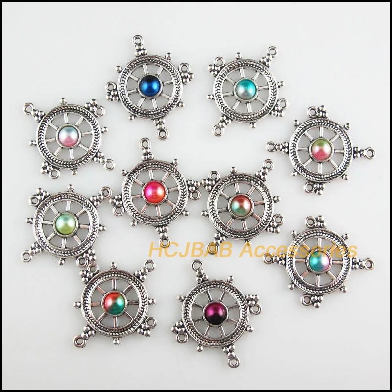 10Pcs Tibetan Silver Tone Retro Anchor Mixed Colored Acrylic Charms Connectors 27.5x33.5mm
10Pcs Tibetan Silver Tone Retro Anchor Mixed Colored Acrylic Charms Connectors 27.5x33.5mm