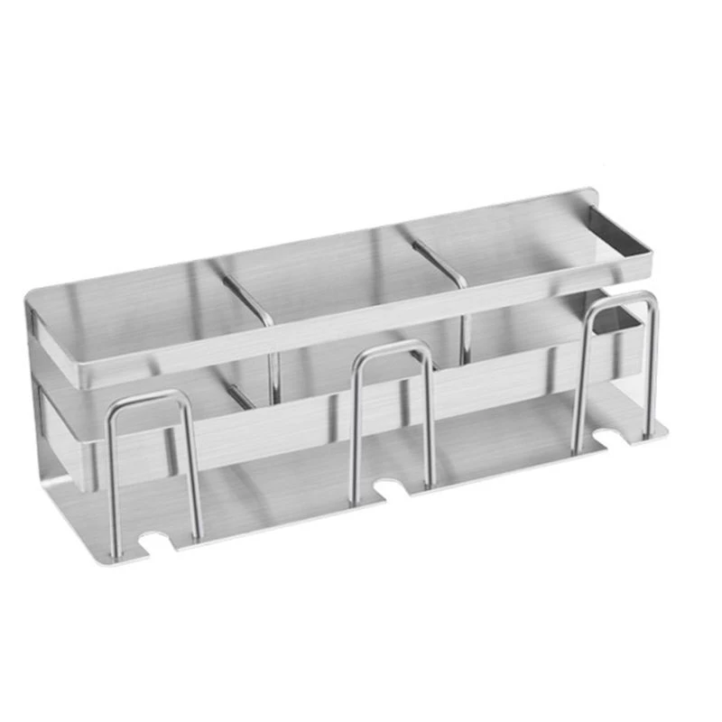 Stainless Steel Toothbrush Holder Toothpaste Stand Rack Adhesive Bathroom Organizer
Stainless Steel Toothbrush Holder Toothpaste Stand Rack Adhesive Bathroom Organizer