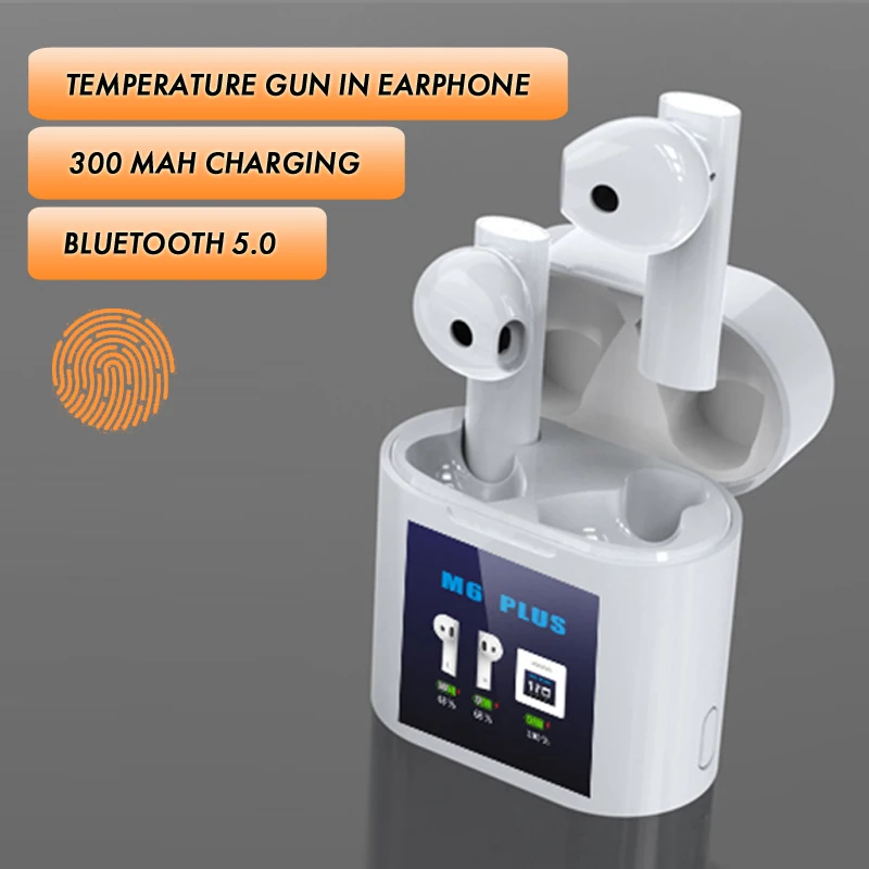 M6PLUS Bluetooth headset 5.0 body temperature measurement in-ear wireless sports temperature count display headset
M6PLUS Bluetooth headset 5.0 body temperature measurement in-ear wireless sports temperature count display headset