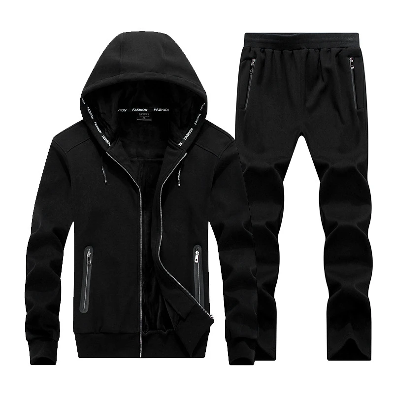 Men's Training Suit Fashion Hoodie + Sweatpants Solid Color Men's Casual Sportswear Men's Winter Warm Suit fitness Clothes 
Men's Training Suit Fashion Hoodie + Sweatpants Solid Color Men's Casual Sportswear Men's Winter Warm Suit fitness Clothes