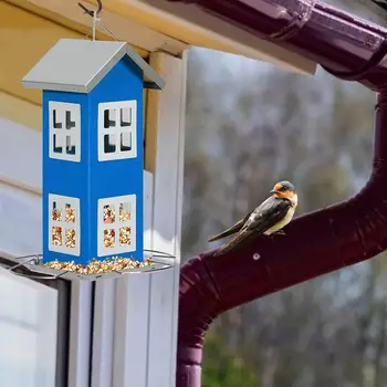 Hanging Bird Feeder Four-legged White Windows Double Layer Plastic Wire Lanyard PVC Bird Food Dispenser Blue
Hanging Bird Feeder Four-legged White Windows Double Layer Plastic Wire Lanyard PVC Bird Food Dispenser Blue