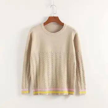 2019 Women Korean Knitted O-Neck Pullover Autumn Casual Long Sleeve Sweters Loose Striped Pullover Sweters
2019 Women Korean Knitted O-Neck Pullover Autumn Casual Long Sleeve Sweters Loose Striped Pullover Sweters
