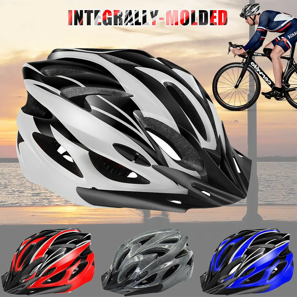 1PC Unisex Integrally-molded Safety Bicycle Helmet Lightweight Protective Helmet Bike Sports Helmet Mountain Cycling Accessory