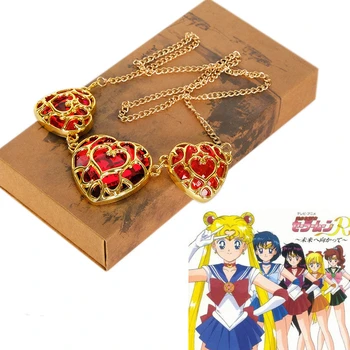 Sailor Moon Cosplay Gem Heart-Shaped Necklace Pendant Three Drops COS Accessories Props Jewelry Anime Adult Ms Christmas Gift
Sailor Moon Cosplay Gem Heart-Shaped Necklace Pendant Three Drops COS Accessories Props Jewelry Anime Adult Ms Christmas Gift