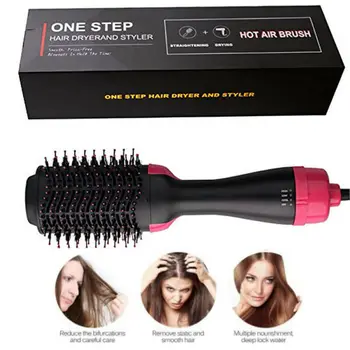

2in1 One-Step Hair Blow Dryer & Volumizer Straightener Curler Comb Hot Air Brush Curling Irons Hair Care & Styling