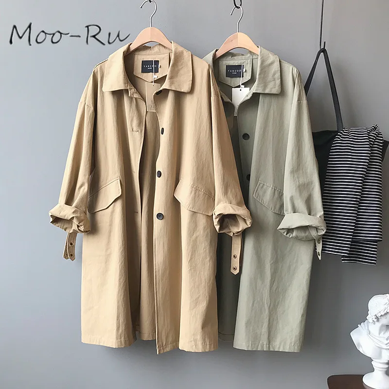 Moo-Ru 2020 Spring New Style Trench Coat Female Korean Version of The Long Loose Thin Long-sleeved Overalls
Moo-Ru 2020 Spring New Style Trench Coat Female Korean Version of The Long Loose Thin Long-sleeved Overalls