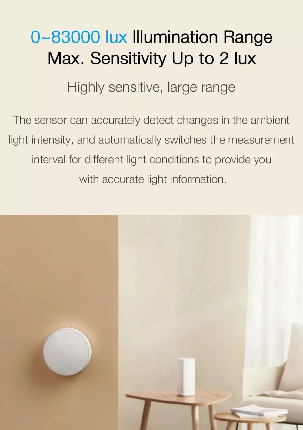 Original MI Mijia Smart Light Sensor Zigbee Light Detection Intelligent Linkage Waterproof Used With Smart Multi-mode Gateway (7)