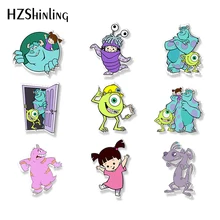 2021 New Lovely Cartoon Movie Characters Monsters Handcraft Acrylic Epoxy Resin Brooch Badge Pins