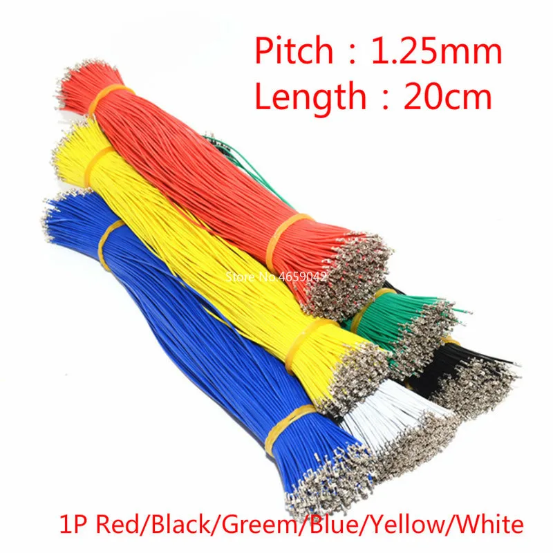100Pcs JST 1.25mm Pitch Connector Terminal Wire 1P Double-head Terminal 20cm Length 28AWG
100Pcs JST 1.25mm Pitch Connector Terminal Wire 1P Double-head Terminal 20cm Length 28AWG