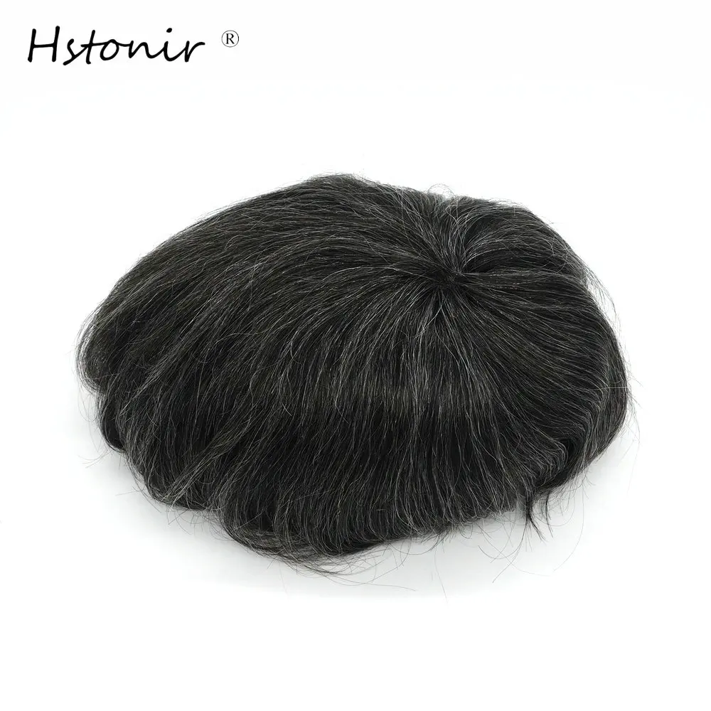 Hstonir 100% Natural Remy Hair Mens Toupee With Grey Hair 8x11" 1B40# Invisible Knots Hair Replacement Systems H036
Hstonir 100% Natural Remy Hair Mens Toupee With Grey Hair 8x11" 1B40# Invisible Knots Hair Replacement Systems H036