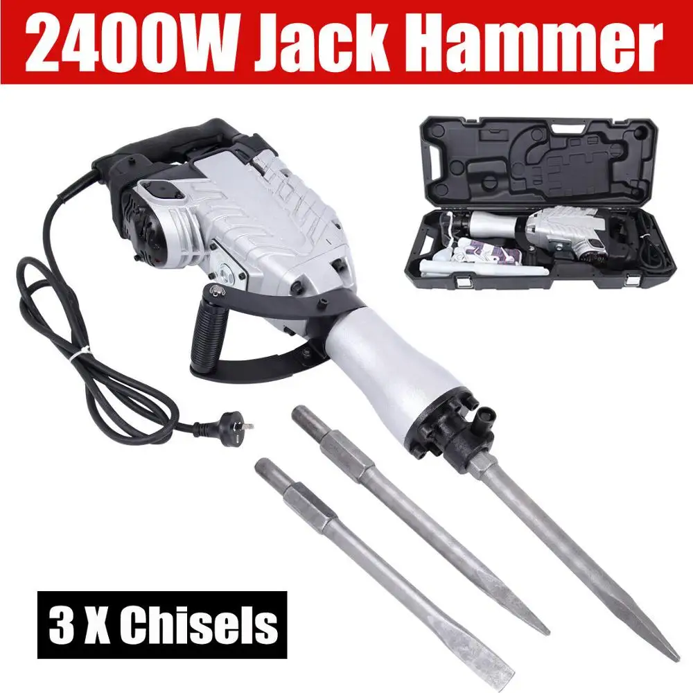 (Ship from AU) 2400W Demolition Jack Hammer Commercial Grade Jackhammer Electric Tool
(Ship from AU) 2400W Demolition Jack Hammer Commercial Grade Jackhammer Electric Tool