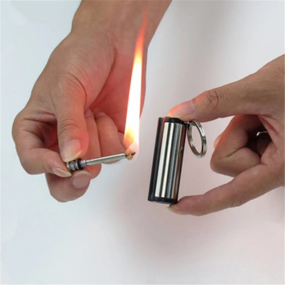 10000 Times Stainless Steel Permanent Match Striker Lighter Keychain Creative Silver Metal Cigarette Lighter Keyring A780
10000 Times Stainless Steel Permanent Match Striker Lighter Keychain Creative Silver Metal Cigarette Lighter Keyring A780