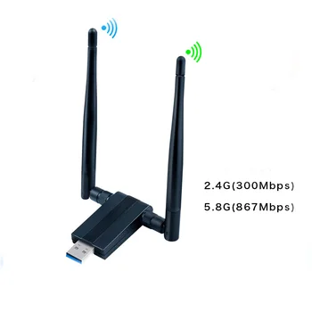 USB3.0 wireless network card with dual antenna 1200Mbps for Windows Win7 Win8 Win10 computer wifi adapter wireless dongle
USB3.0 wireless network card with dual antenna 1200Mbps for Windows Win7 Win8 Win10 computer wifi adapter wireless dongle