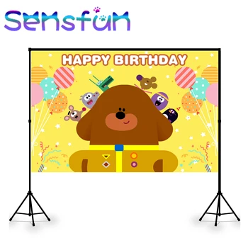 sxy420 Photography Backdrop Yellow theme cartoon Hey Duggee Photoshoot Background for Kids Happy Birthday Party Photocall Poster
sxy420 Photography Backdrop Yellow theme cartoon Hey Duggee Photoshoot Background for Kids Happy Birthday Party Photocall Poster