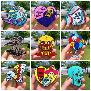 Prajna Punk Patches Skull Dinosaur Butterfly Embroidered Patches For Clothing Stripe Iron On Patches On Clothes T-shirt Applique
Prajna Punk Patches Skull Dinosaur Butterfly Embroidered Patches For Clothing Stripe Iron On Patches On Clothes T-shirt Applique