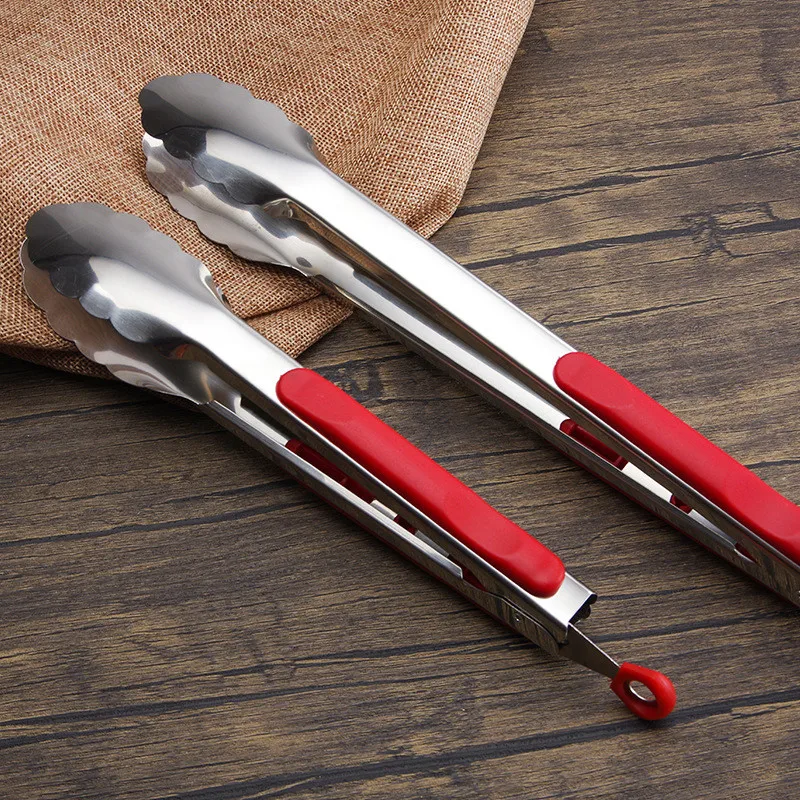 

Food Tongs Kitchen Tongs Utensil Cooking Tong Clip Steak Bread Clamp Accessories Salad Serving BBQ Tools 2020 New Good