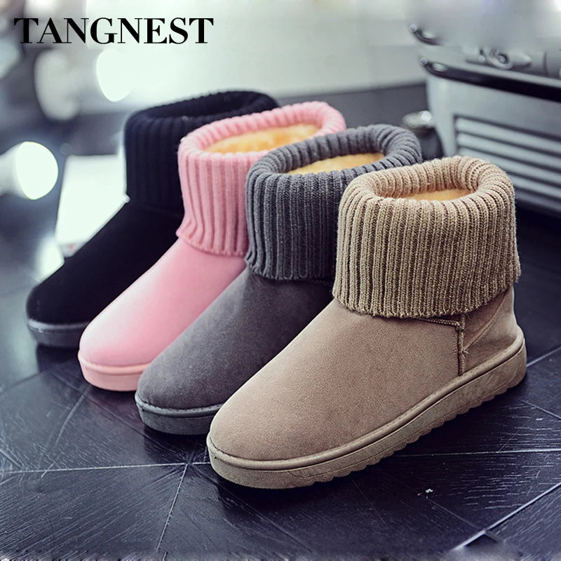 Tangnest Women Knitted Ankle Snow Boots 2018 Winter Solid Color Platform Casual Flat Booties Round Toe Walking Shoes XWX7206
Tangnest Women Knitted Ankle Snow Boots 2018 Winter Solid Color Platform Casual Flat Booties Round Toe Walking Shoes XWX7206