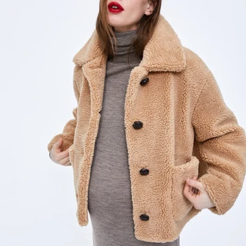 Winter Fashion Faux Fur Teddy Jacket Coats Women Autumn Warm Turn-down Collar Solid Overwear Casual Fluffy Lamb Faux Fur Top
Winter Fashion Faux Fur Teddy Jacket Coats Women Autumn Warm Turn-down Collar Solid Overwear Casual Fluffy Lamb Faux Fur Top