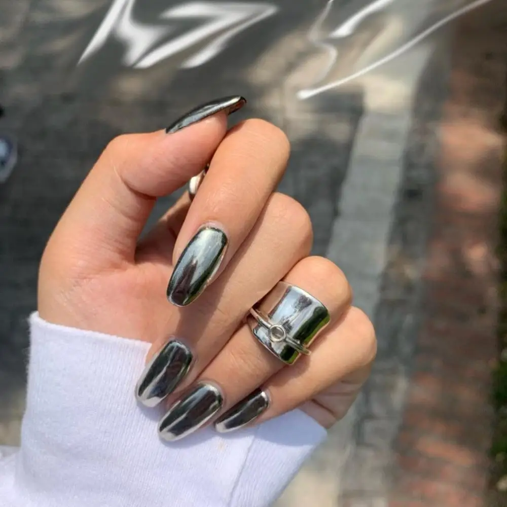 24 Pcs/box Mirror Fake Nail Tips Full Cover Oval Mixed Colors Short Natural ABS Artificial Nail Art Design Tools Ongles
24 Pcs/box Mirror Fake Nail Tips Full Cover Oval Mixed Colors Short Natural ABS Artificial Nail Art Design Tools Ongles