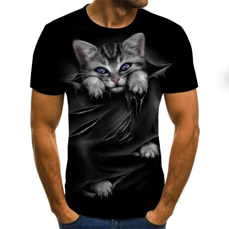 Casual summer fashion cute cat printed short-sleeved T-shirt men's street shooting 2020 new printed 3D T-shirt
Casual summer fashion cute cat printed short-sleeved T-shirt men's street shooting 2020 new printed 3D T-shirt