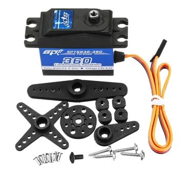 SPT Servo SPT5632-360 Coreless Digital Servo Metal Gear Lager Torque Linear Change for RC Robot
SPT Servo SPT5632-360 Coreless Digital Servo Metal Gear Lager Torque Linear Change for RC Robot