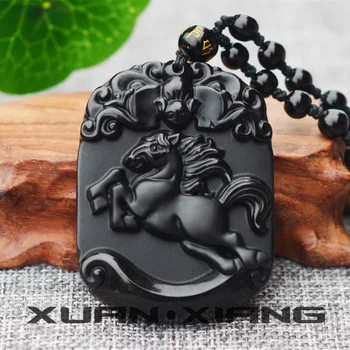 NEW MEN NECKLACE PENDANT BLACK OBSIDIAN HORSE PENDANT CARVED ZODIAC HORSE PENDANT GIFT FOR WOMEN MEN FASHION JEWELRY FREE CHAIN 
NEW MEN NECKLACE PENDANT BLACK OBSIDIAN HORSE PENDANT CARVED ZODIAC HORSE PENDANT GIFT FOR WOMEN MEN FASHION JEWELRY FREE CHAIN