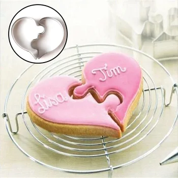 2 pieces/set of puzzle heart-shaped cake mold love heart-shaped cookies cut into small fondants Valentine's Day DIY mold
2 pieces/set of puzzle heart-shaped cake mold love heart-shaped cookies cut into small fondants Valentine's Day DIY mold