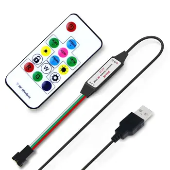 14key RF USB WS2812B Controller magic Dimmer controller for DC5V WS2812 LED Pixel Strip Light Module light with 3pin Connector
14key RF USB WS2812B Controller magic Dimmer controller for DC5V WS2812 LED Pixel Strip Light Module light with 3pin Connector
