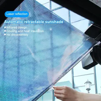 Sun Visor For Car Front Windshield Car Retractable Roller Sunshade UV Protection Curtain Car Sun Shade Cover 68 CM
Sun Visor For Car Front Windshield Car Retractable Roller Sunshade UV Protection Curtain Car Sun Shade Cover 68 CM