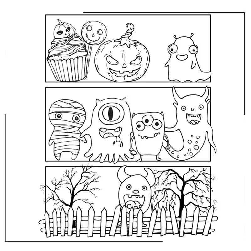 Halloween Monster Stamps Scrapbooking Crafts Decorate Photo Album Embossing Cards Making Clear Stamps New 
Halloween Monster Stamps Scrapbooking Crafts Decorate Photo Album Embossing Cards Making Clear Stamps New