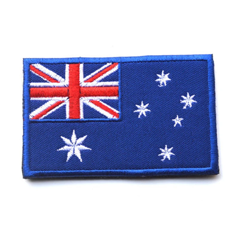 Фото Australia Australian National Flag Embroidery Patch Embroidered Patches Military Tactical Armband Shoulder Mark Fabric Sticker | Дом и сад