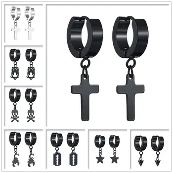 Punk Man Ear Stud Circle Round Huggie Cross Earrings for Men Small Crucifix Cuff Earings Stainless Steel Hip Hop Male Jewelry
Punk Man Ear Stud Circle Round Huggie Cross Earrings for Men Small Crucifix Cuff Earings Stainless Steel Hip Hop Male Jewelry