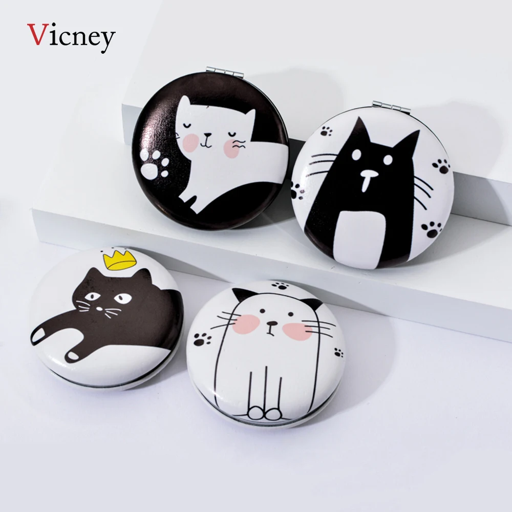 Cartoon Women Make-up Tool Fashion Mirrors for Girls Mini Cat Pattern Make Up Compact Pocket Mirror Lady Cosmetic Vanity
Cartoon Women Make-up Tool Fashion Mirrors for Girls Mini Cat Pattern Make Up Compact Pocket Mirror Lady Cosmetic Vanity