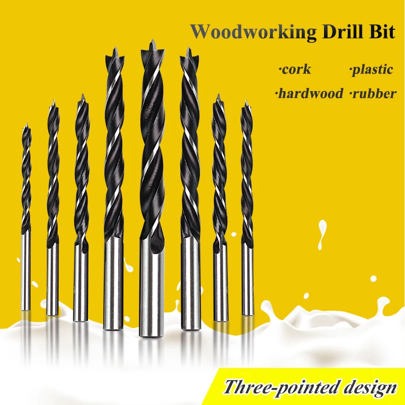 Hexagonal shank three-point woodworking drill bit perforating support drill electric drill rotary head wood plank hole special
Hexagonal shank three-point woodworking drill bit perforating support drill electric drill rotary head wood plank hole special