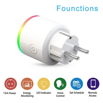 M5 Smart socket WiFi power statistics app remote control smart home voice socket European standard RGB light
M5 Smart socket WiFi power statistics app remote control smart home voice socket European standard RGB light