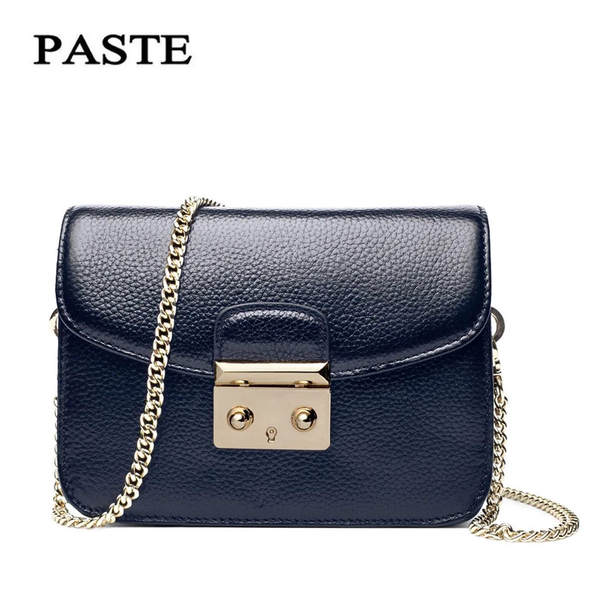 2020 Female Baotou Layer Cowhide Portable Slung Single Shoulder Mini Chain Lock Small Fang Bag 0205
2020 Female Baotou Layer Cowhide Portable Slung Single Shoulder Mini Chain Lock Small Fang Bag 0205