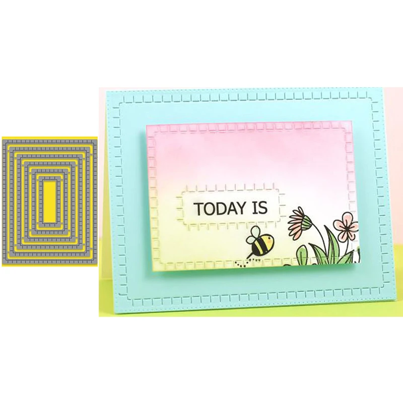Multilayered Rectangular Decorative Frame Create A Beautiful Metal Cutting Dies For DIY Scrapbooking Album Cards New Crafts 2019
Multilayered Rectangular Decorative Frame Create A Beautiful Metal Cutting Dies For DIY Scrapbooking Album Cards New Crafts 2019