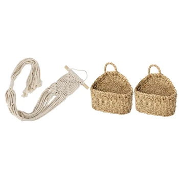 1 Pcs Plant Hangers Indoor Wall Hanging Planter Holder & 2 Pcs Plant Bins, Handmade Woven
1 Pcs Plant Hangers Indoor Wall Hanging Planter Holder & 2 Pcs Plant Bins, Handmade Woven