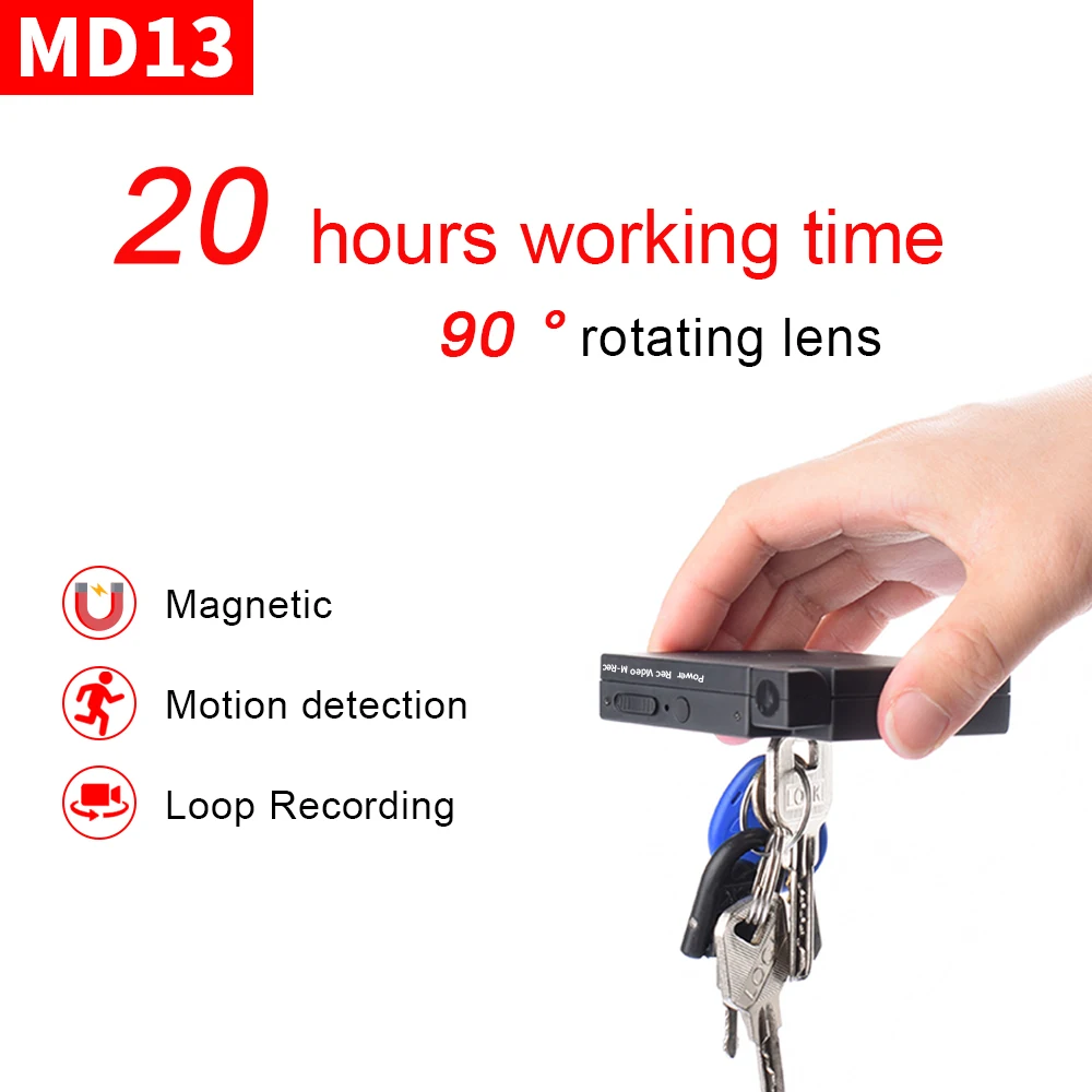 MD13L Mini Camera Smart Camcorder Small Camera DV Video Recorder Support Motion Detection 20hours Recording Times
MD13L Mini Camera Smart Camcorder Small Camera DV Video Recorder Support Motion Detection 20hours Recording Times