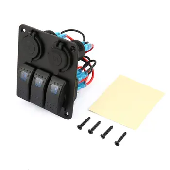 New 3 Gang Switch Panel Waterproof with Digital Voltmeter USB Charger Cigarette Lighter Socket for RV Car Boat Vehicles
New 3 Gang Switch Panel Waterproof with Digital Voltmeter USB Charger Cigarette Lighter Socket for RV Car Boat Vehicles