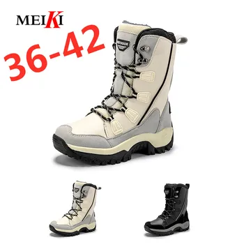 MEIKI 2019 New Snow boots classic heels suede women winter warm fur plush Insole ankle women shoes hot lace-up Big Size 36-42
MEIKI 2019 New Snow boots classic heels suede women winter warm fur plush Insole ankle women shoes hot lace-up Big Size 36-42