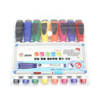 8 Colors Magnetic Whiteboard Marker Pens with Eraser Erasable Fine Nib Student Office School Supplies
8 Colors Magnetic Whiteboard Marker Pens with Eraser Erasable Fine Nib Student Office School Supplies